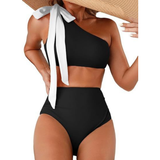 Eliška | Vysoký pas bikiny s jedním ramenem
