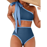 Eliška | Vysoký pas bikiny s jedním ramenem