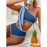 Eliška | Vysoký pas bikiny s jedním ramenem