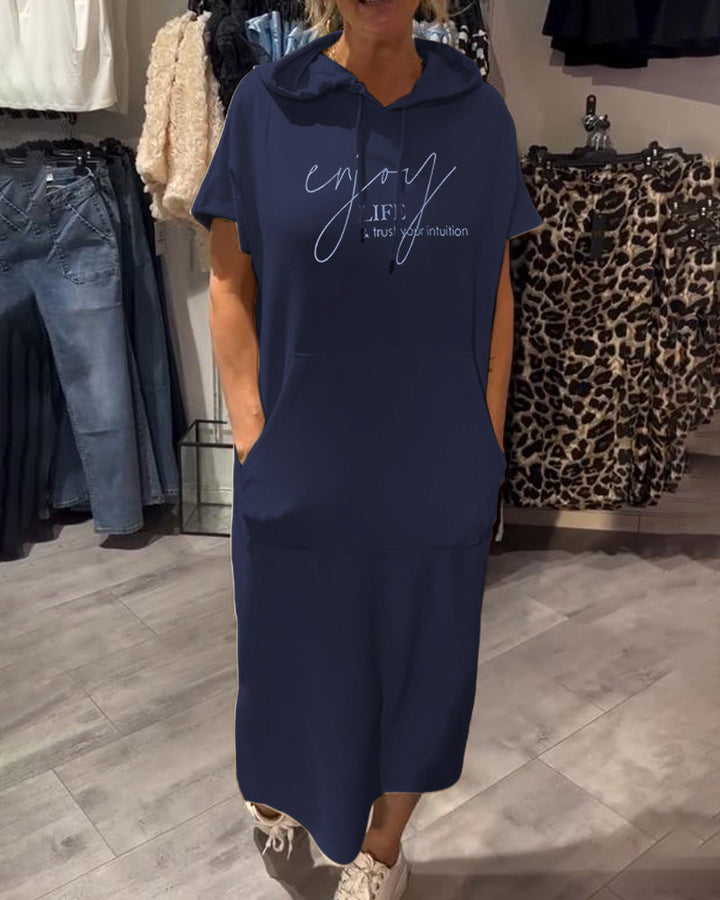 Nela | Casual šaty s kapucí