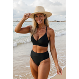 Barbora | Vysoký pas Bikini s hravým V-výstřihem