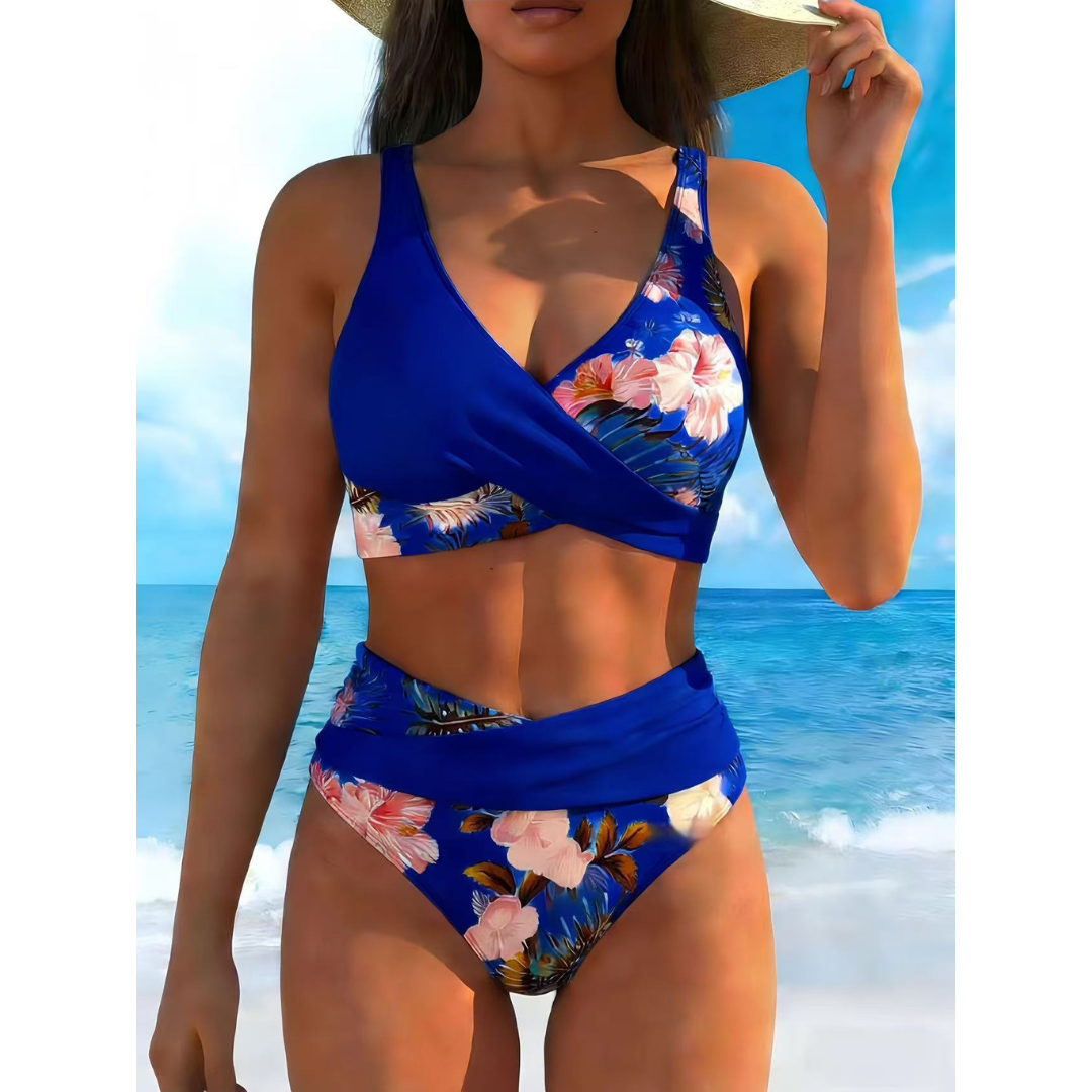 Růžena | Bikiny s Vroubeným Předním Dílem a Vysokým Pasem