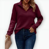 Růžena | Elegantní svetr s polo zipem
