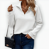 Růžena | Elegantní svetr s polo zipem