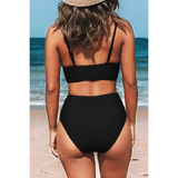Barbora | Vysoký pas Bikini s hravým V-výstřihem