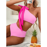 Eliška | Vysoký pas bikiny s jedním ramenem