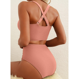 Věra | Žebrované bikiny s vysokým pasem