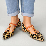 Michaela | Leopardí t-strap baleríny