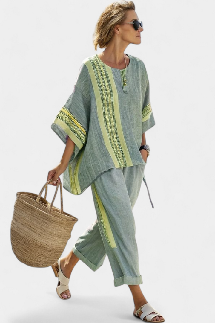 Amálie | Boho souprava z lnu a bambusu