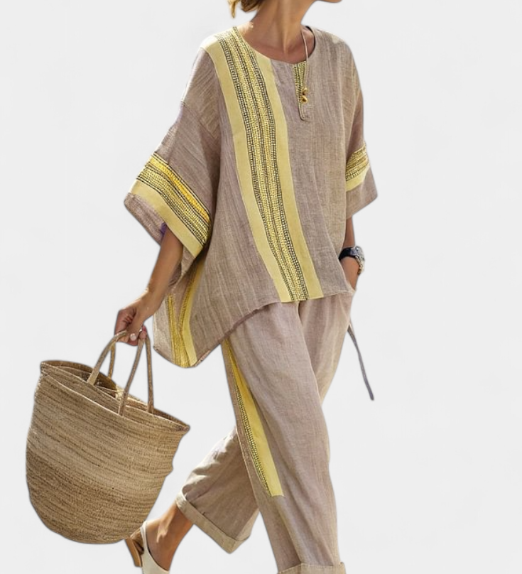 Amálie | Boho souprava z lnu a bambusu