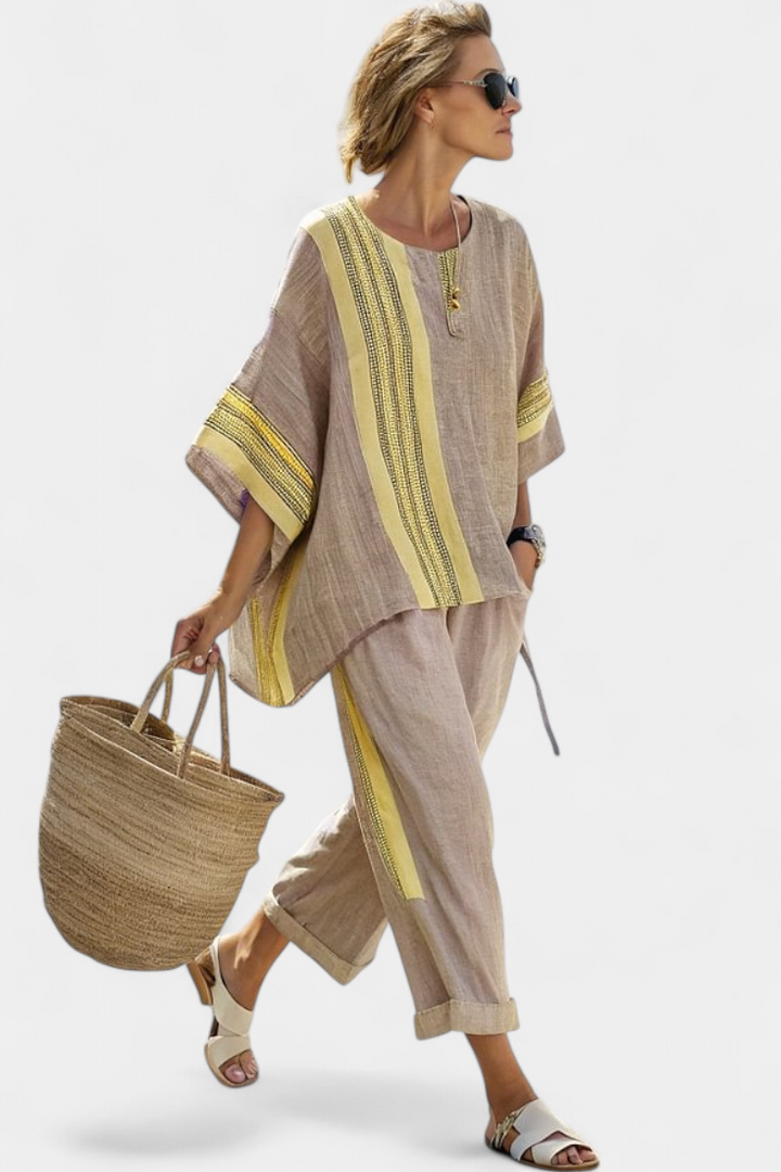 Amálie | Boho souprava z lnu a bambusu