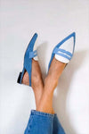 Růžena | Modré slingback loaferky