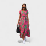 TEREZA | Boho Chic šaty v růžové barvě