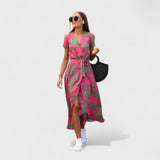 TEREZA | Boho Chic šaty v růžové barvě