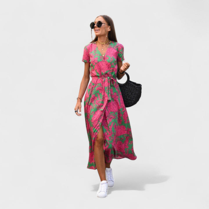 TEREZA | Boho Chic šaty v růžové barvě