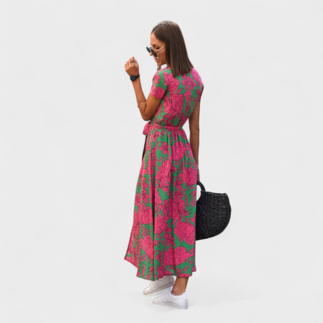 TEREZA | Boho Chic šaty v růžové barvě