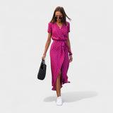 TEREZA | Boho Chic šaty v růžové barvě