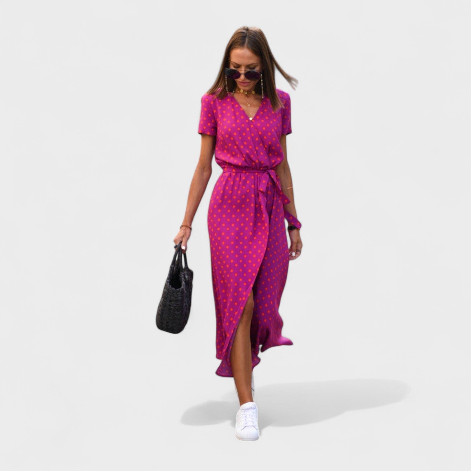 TEREZA | Boho Chic šaty v růžové barvě