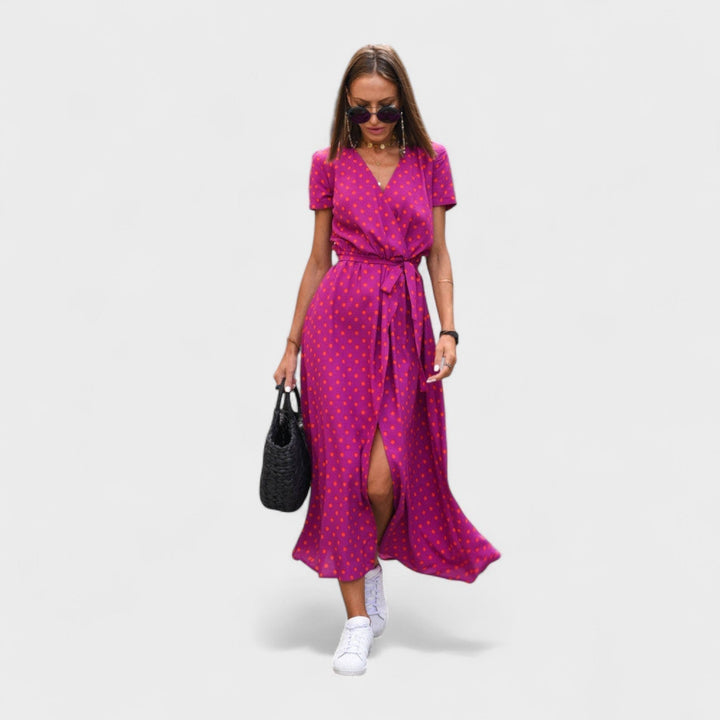 TEREZA | Boho Chic šaty v růžové barvě