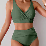 Lívia | Bikiny s vysokým pasem a twist detailem