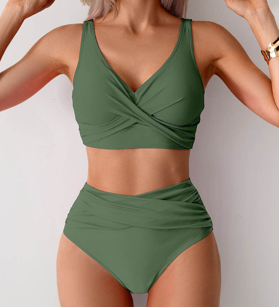 Lívia | Bikiny s vysokým pasem a twist detailem