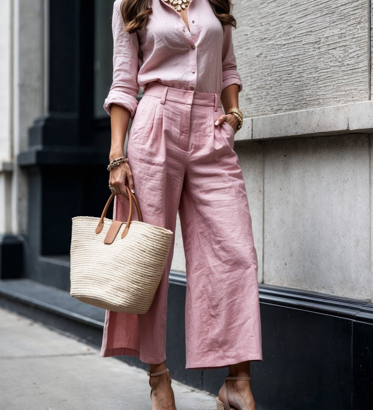 Viktorie | Stylový casual outfit v růžové barvě