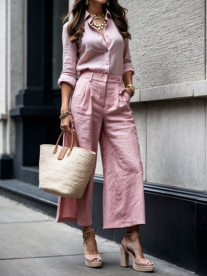 Viktorie | Stylový casual outfit v růžové barvě