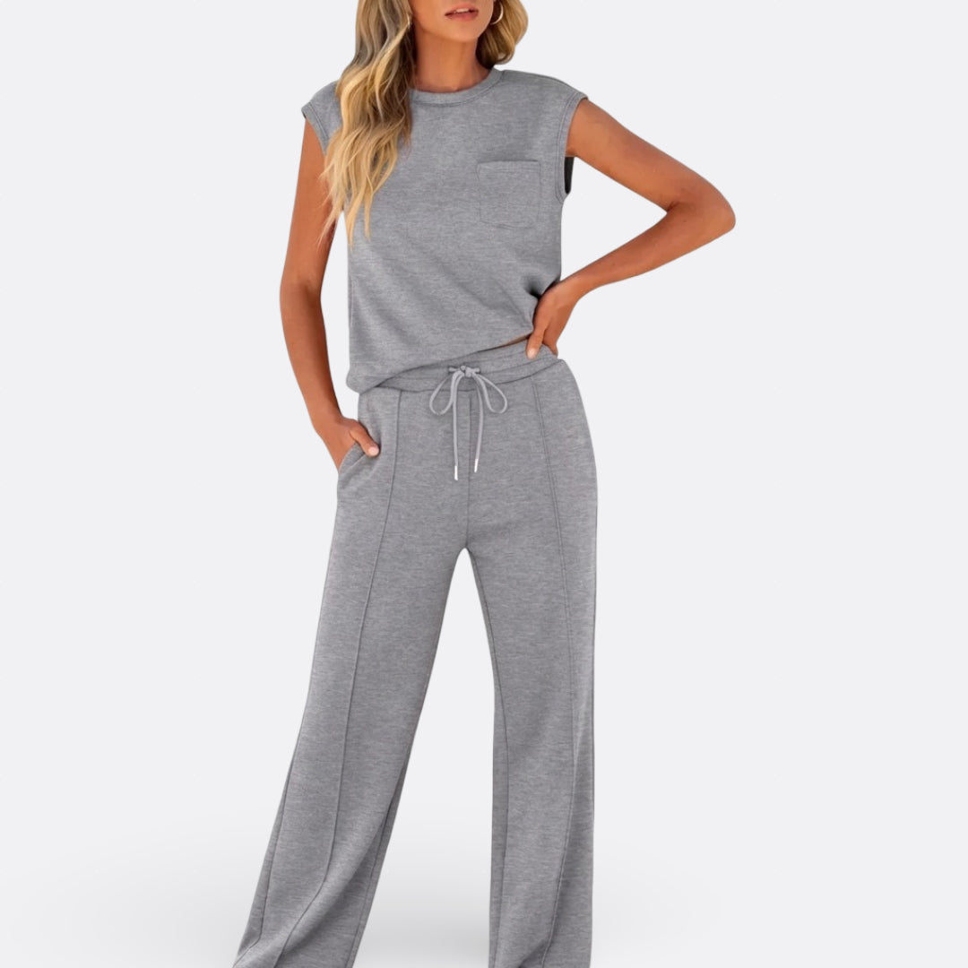 Růžena | Souprava Casual z Měkké Tkaniny Lounge
