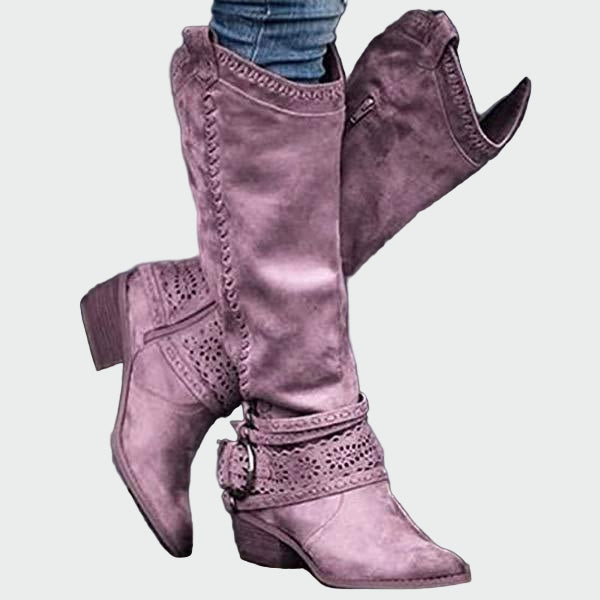 Michaela | Retro kožené cowboyské boty